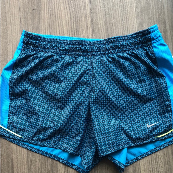 Nike Dri-fit Running Shorts - Blue Pattern - Picture 2 of 5